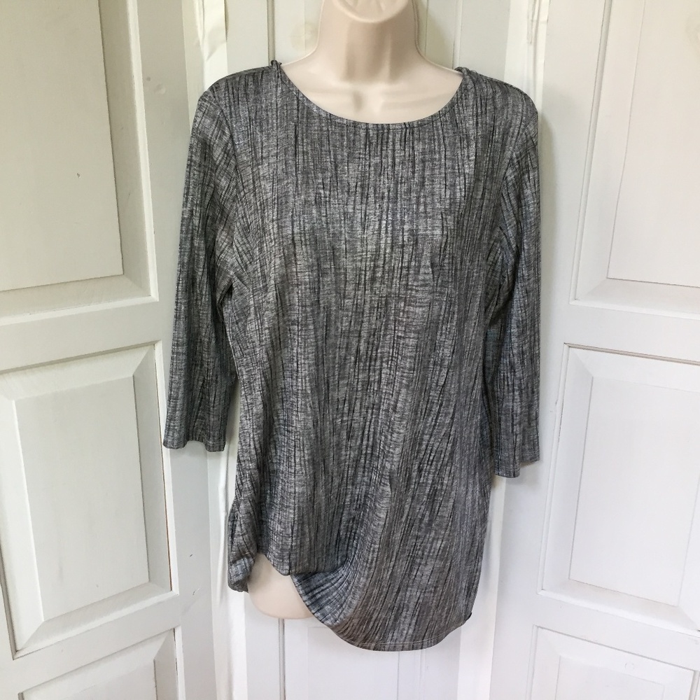 Lisette L Gray Top with Subtle Sparkle